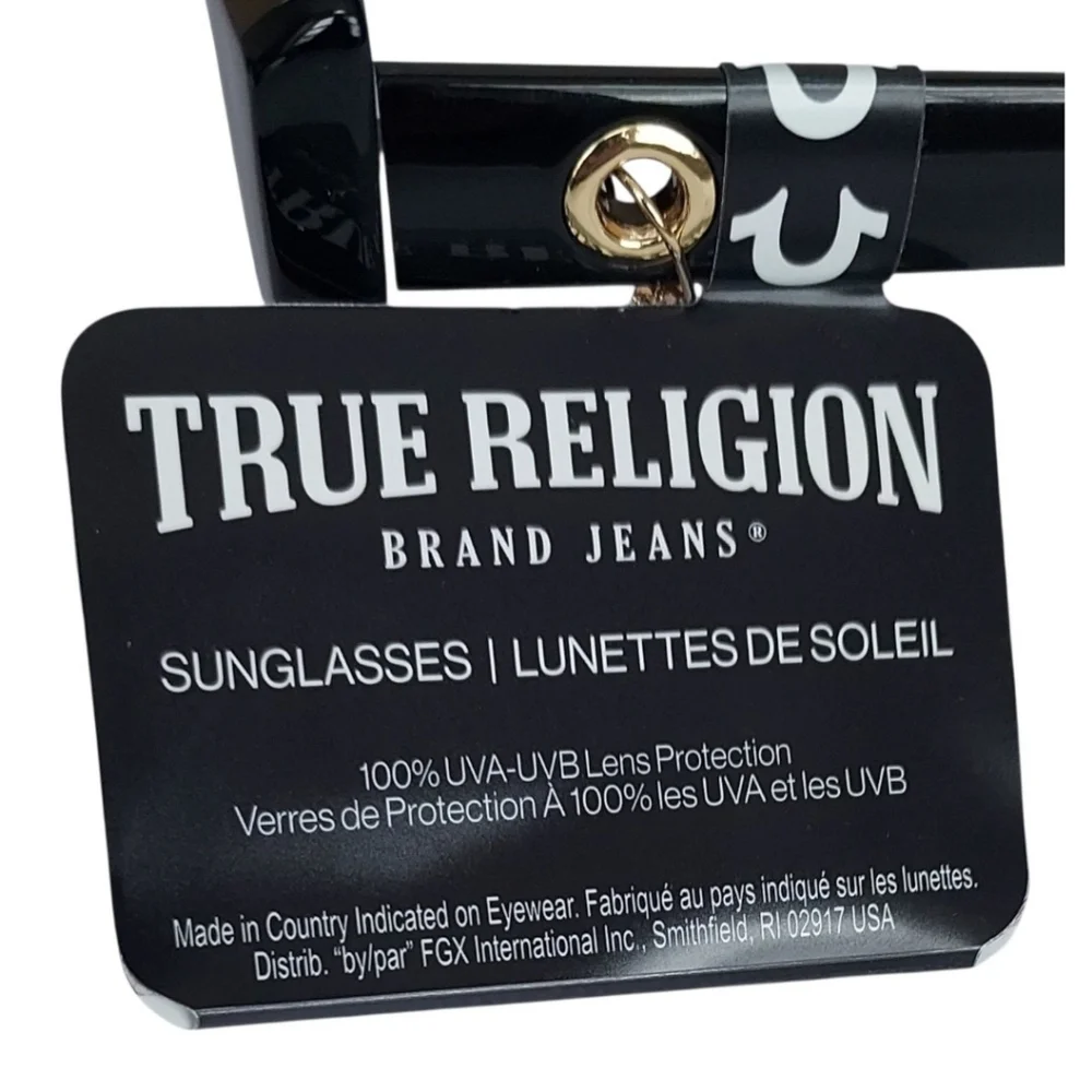 True Religion Sunglasses Black Frame W/Charm Case, Box, Cloth NWT - Picture 8 of 11